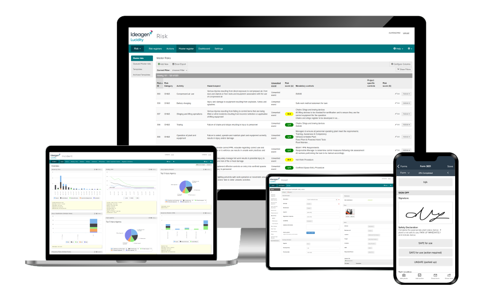 Ideagen Lucidity software on technology