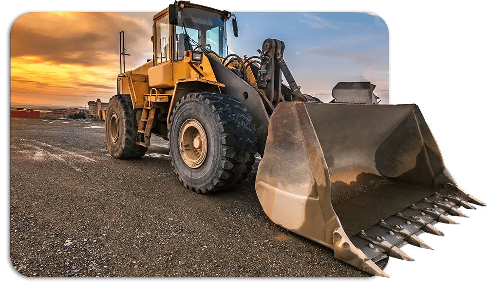 Heavy machine on work site